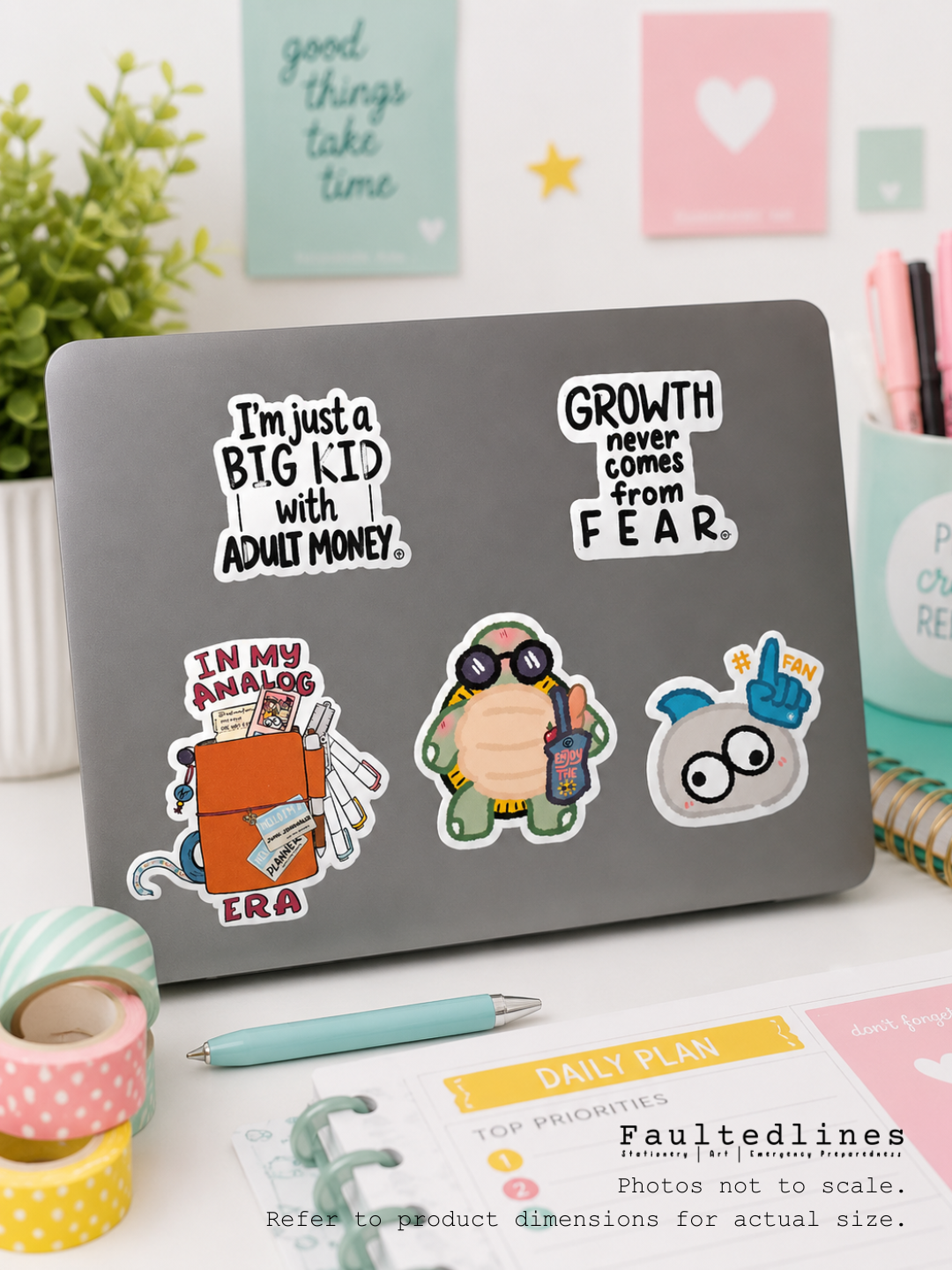 Waterproof Die-Cut Vinyl Sticker — Typography: I’m Just a Big Kid with Adult Money | 2" x 1.9"
