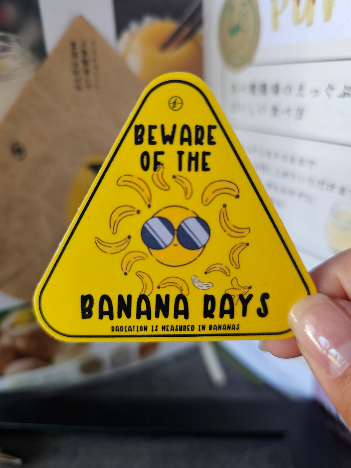 Waterproof Die-Cut Vinyl Sticker — Beware the Banana Rays