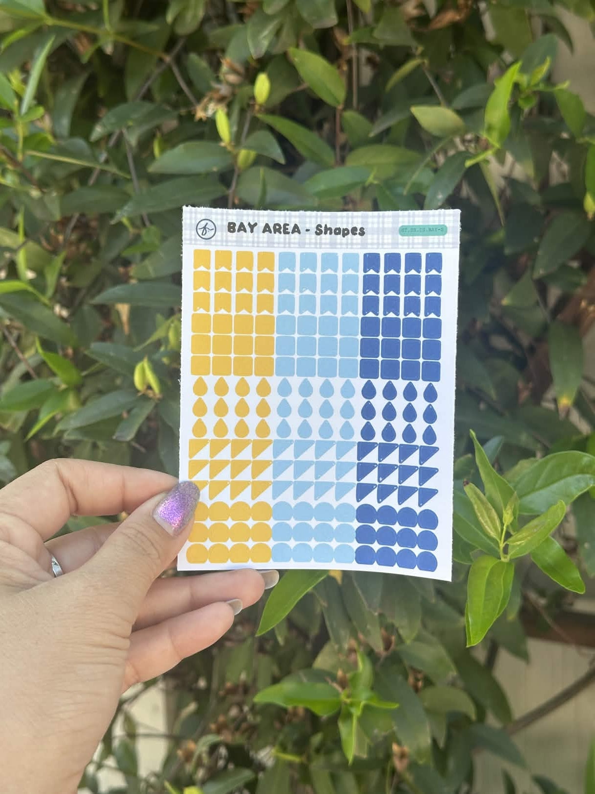 Paper Sticker Sheet Set — Color Shapes: Bay Area | 3.5" x 4.25"
