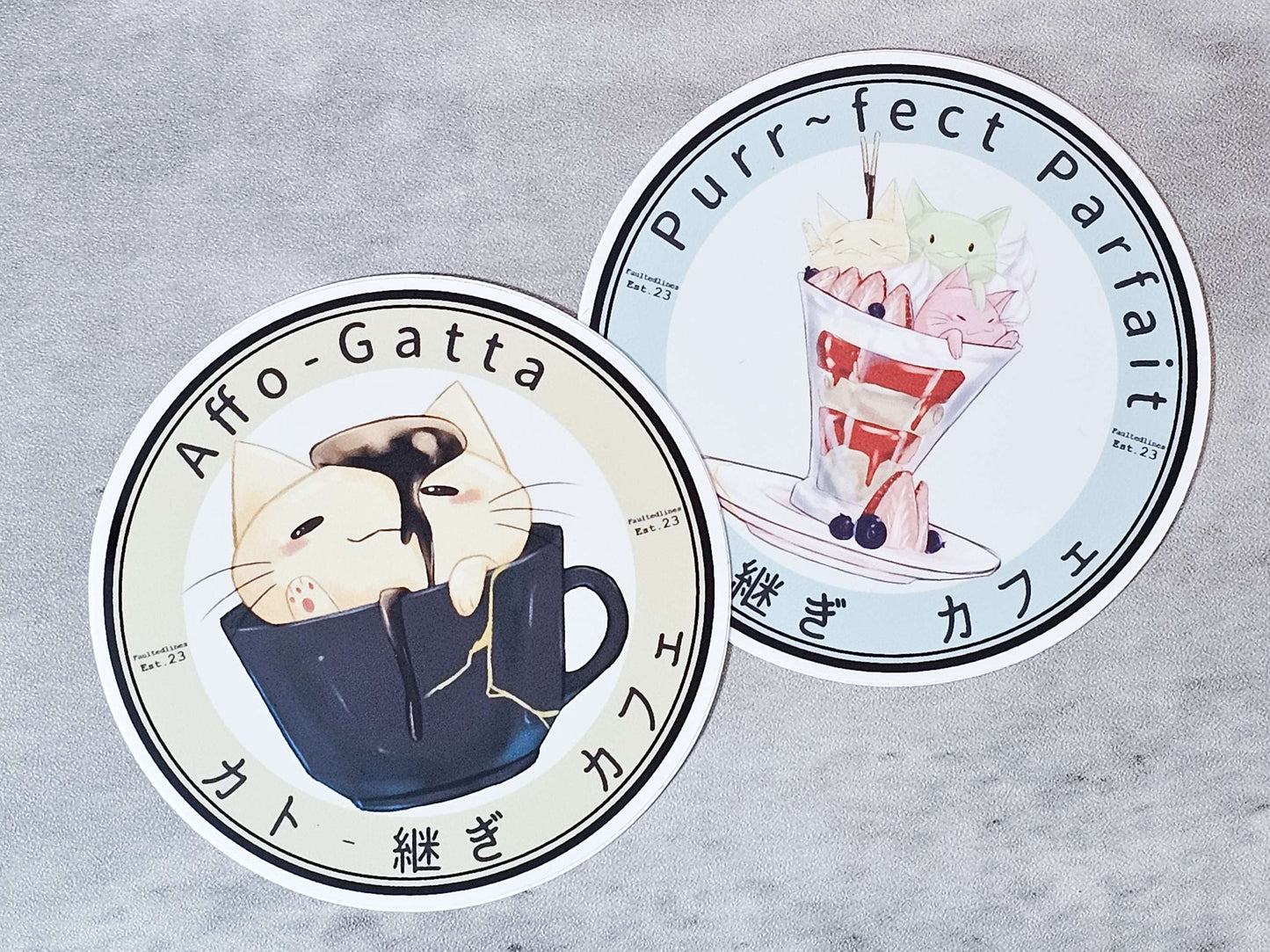 Affo-Gatta Kat-Tsugi 3 inch Sticker