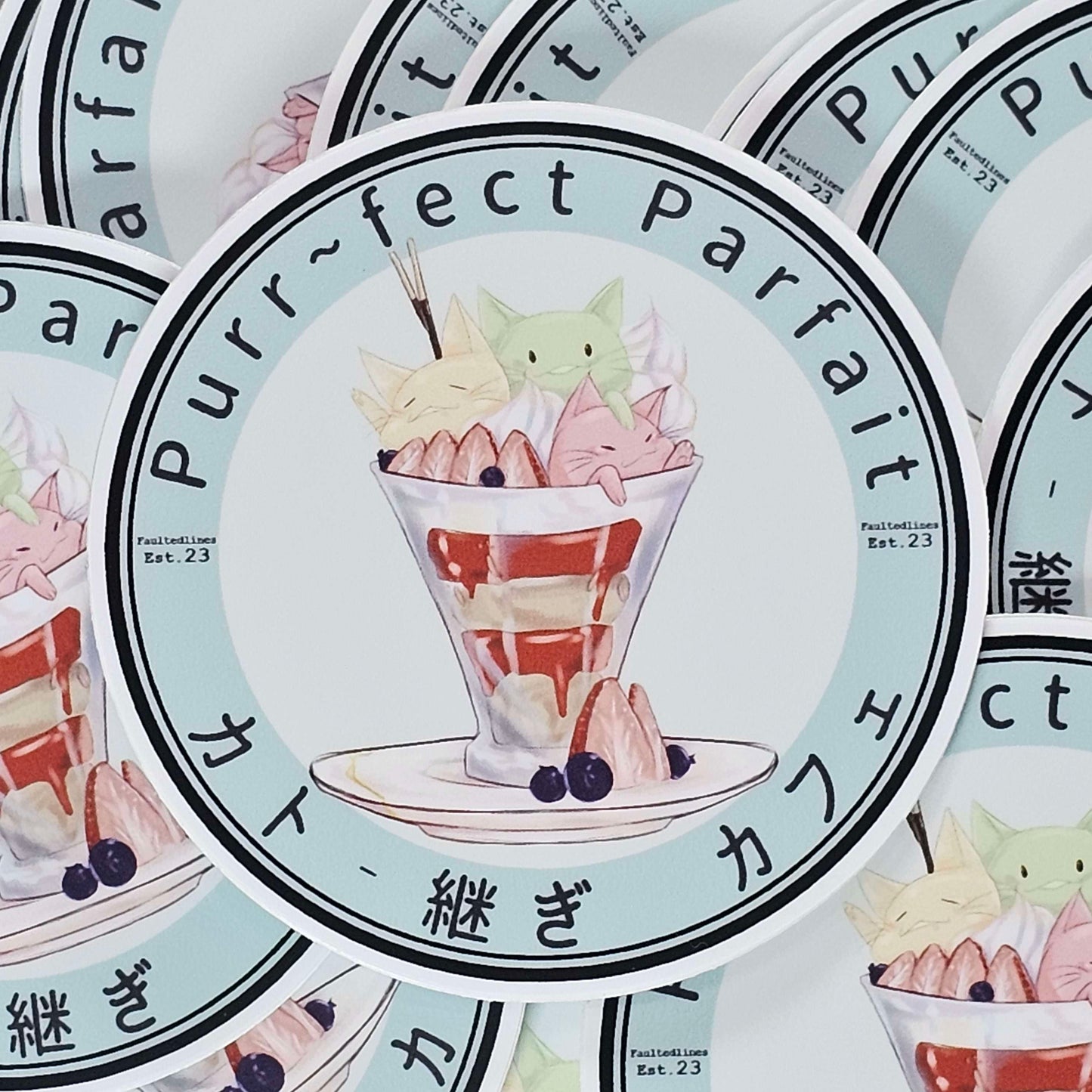 Purr~fect Parfait Kat-Tsugi 3 inch Sticker