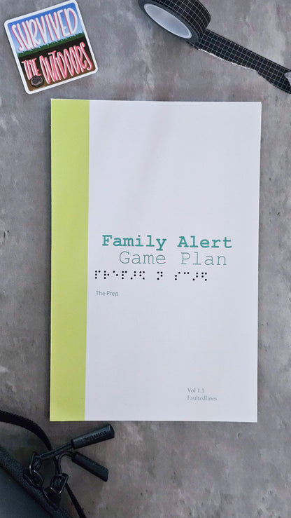 Prepared, Not Scared: The Game Plans (First Edition) — Household Emergency Planning Guide | Half Letter 5.5" x 8.5"