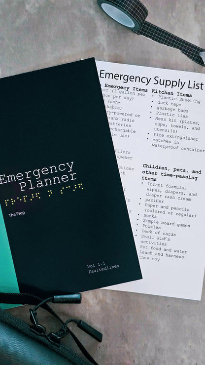 Prepared, Not Scared: Emergency Planner (First Edition) — Loose Leaf Disaster Prep Planner | Half Letter 5.5" x 8.5"