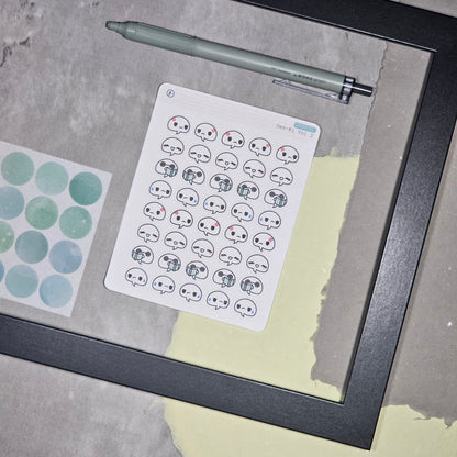 Paper Sticker Sheet — Emotional Bubbles: Gen-Ki Vol. 2 | 4.25" x 3.5"