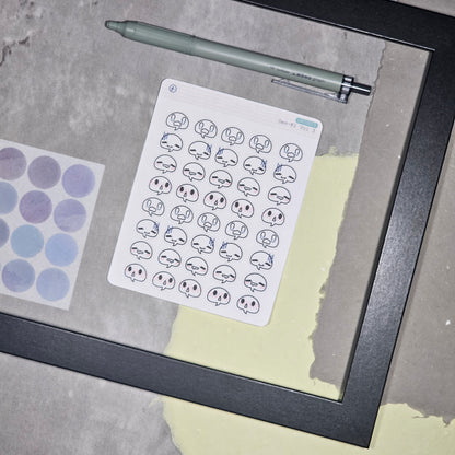 Paper Sticker Sheet — Emotional Bubbles: Gen-Ki Vol. 3 | 4.25" x 3.5"
