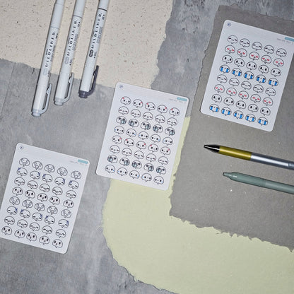 Paper Sticker Sheet — Emotional Bubbles: Gen-Ki Vol. 3 | 4.25" x 3.5"