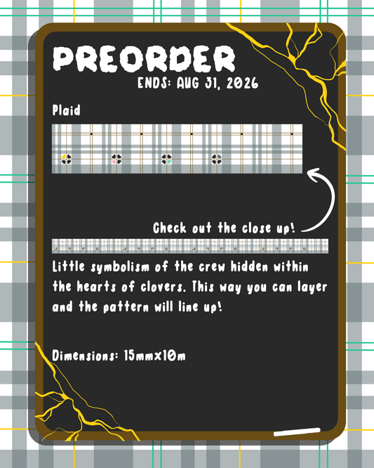 PREORDER: Plaid Washi Tape | 15mm x 10m
