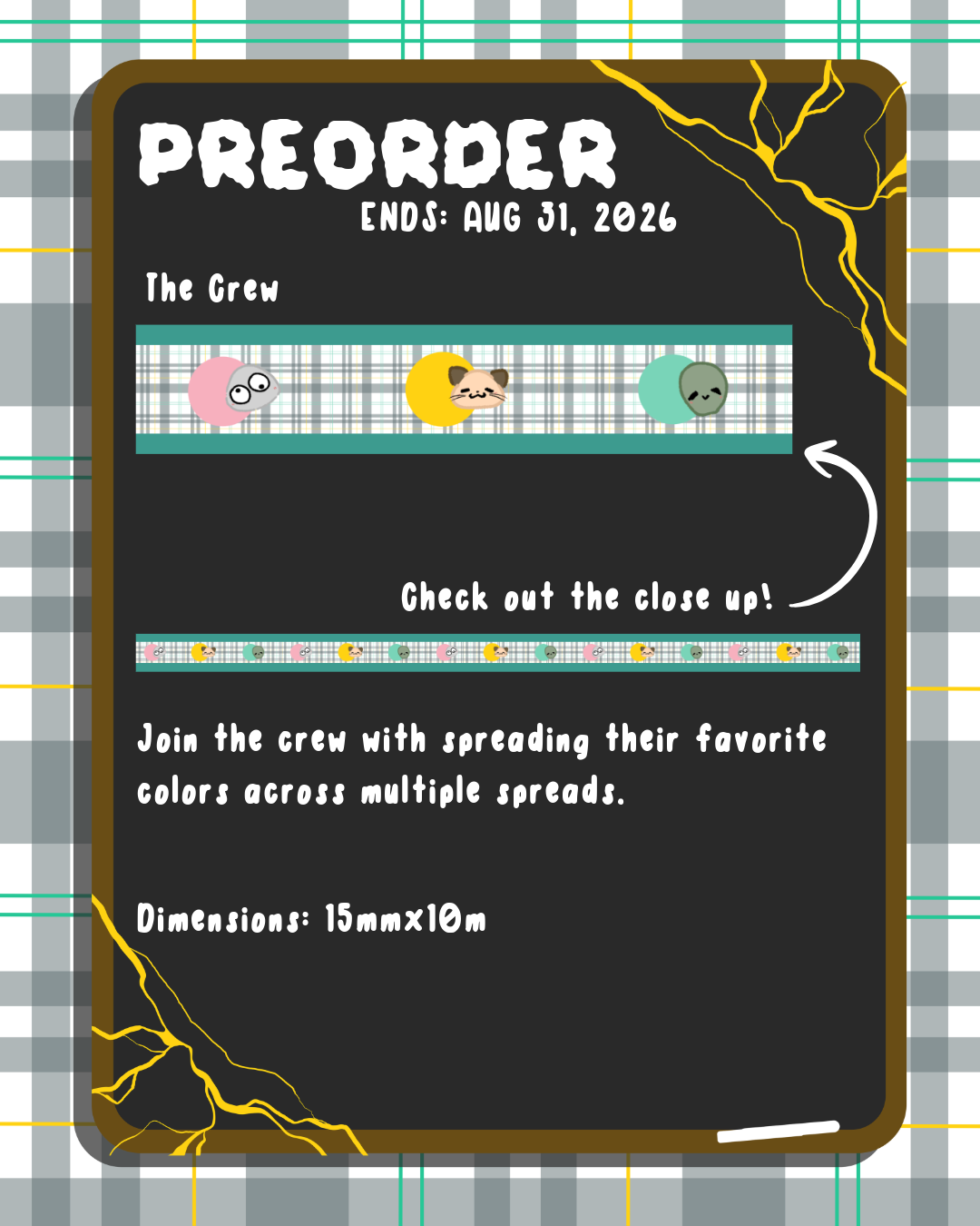 PREORDER: The Crew Washi Tape — Premium Paper Decorative Tape | 15mm × 10m