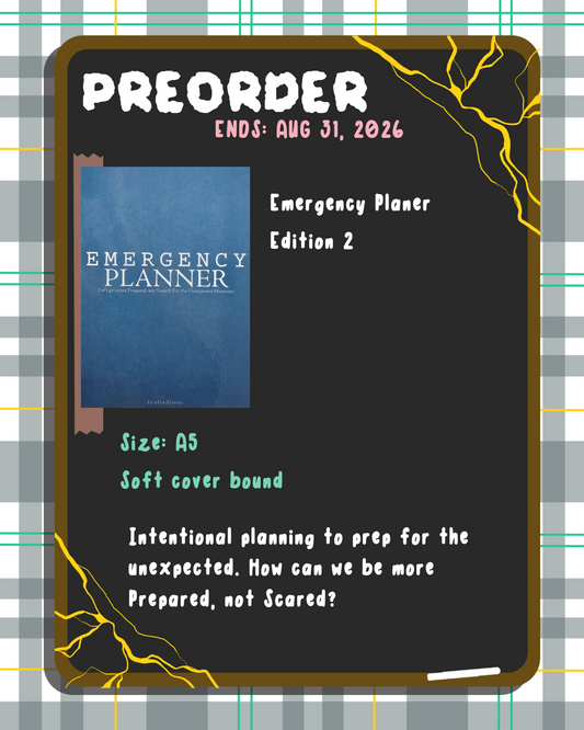 PREORDER: Emergency Planner – Edition 2 | Soft Cover Bound | A5 (5.83" × 8.27")