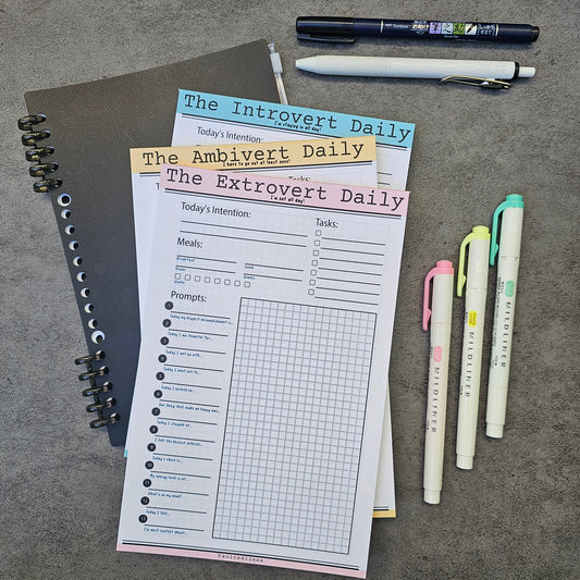 Planner Insert Notepad — The Daily Mix Pack | Half Letter 5.5" × 8.5"