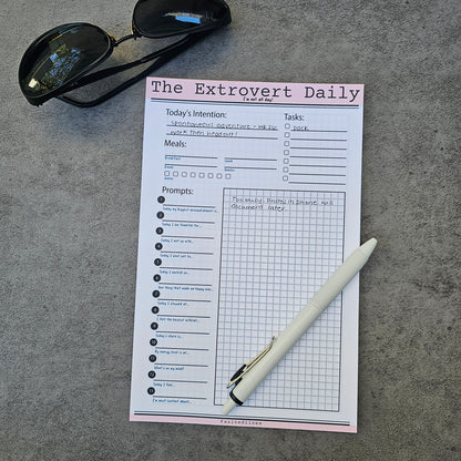 Planner Insert Notepad — Extrovert Daily | Large 5.5" x 8.5"