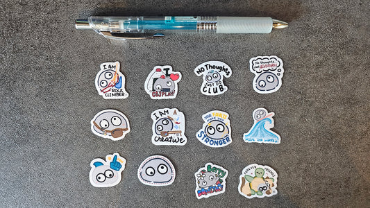 Mini Jane Sticker Set | Die-Cut Sticker Bundle | 1" x 1"