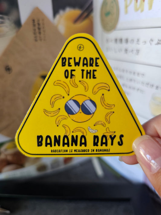 Waterproof Die-Cut Vinyl Sticker — Beware the Banana Rays
