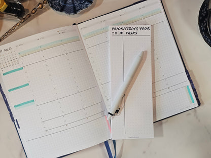 Priority Tasks Notepad | 50 Sheets | Large Slim 3" × 8"