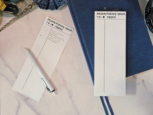 Priority Tasks Notepad | 50 Sheets | Large Slim 3" × 8"