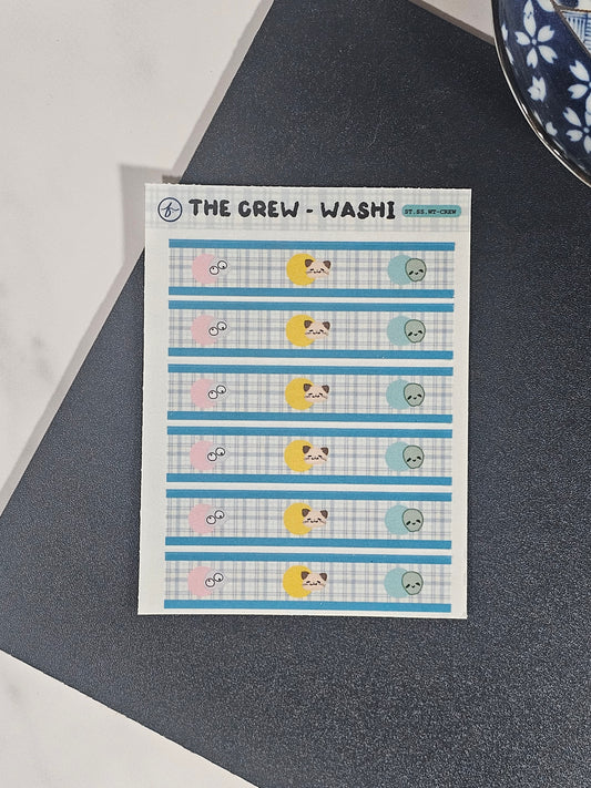 The Crew Washi Strip | Sticker Sheet | 3.5" x 4.5"