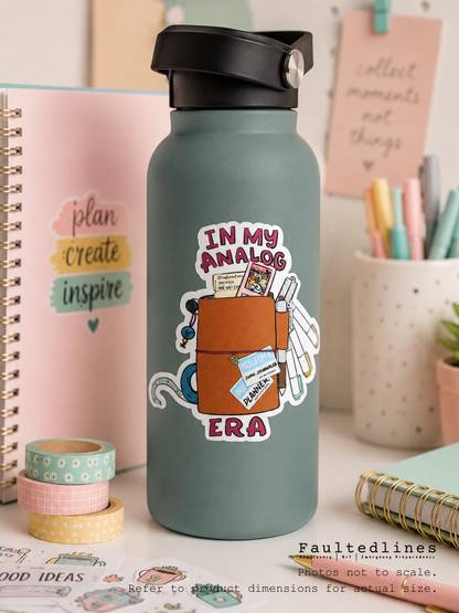 Waterproof Die-Cut Vinyl Sticker — In My Analog Era | 3.05" × 3.1"