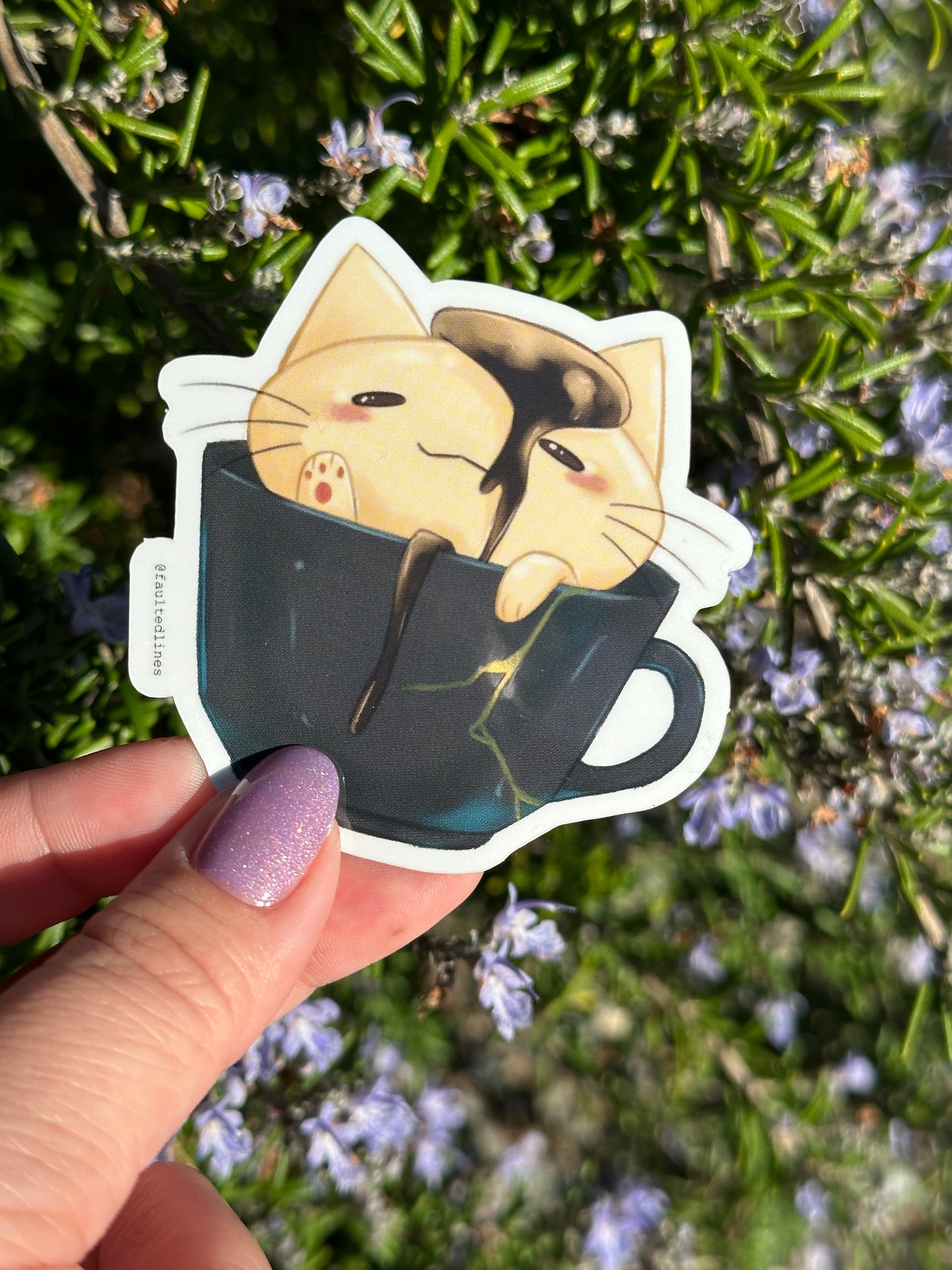 Affogato Kat-tsugi Die Cut Stickers