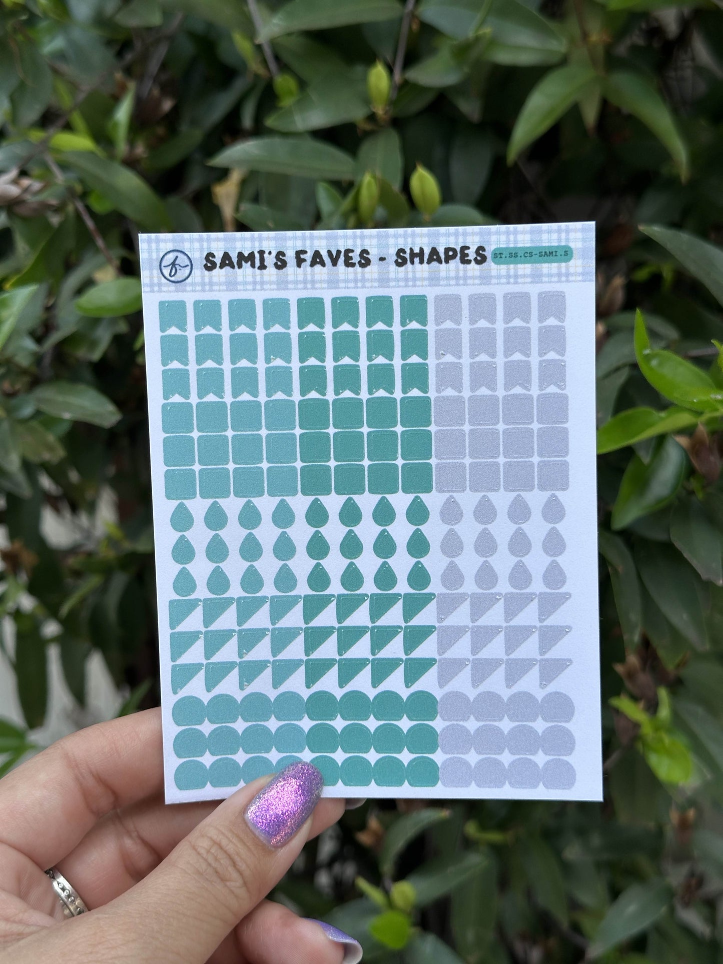 Paper Sticker Sheet — Color Shapes: Sami’s Faves | 3.5" x 4.25"