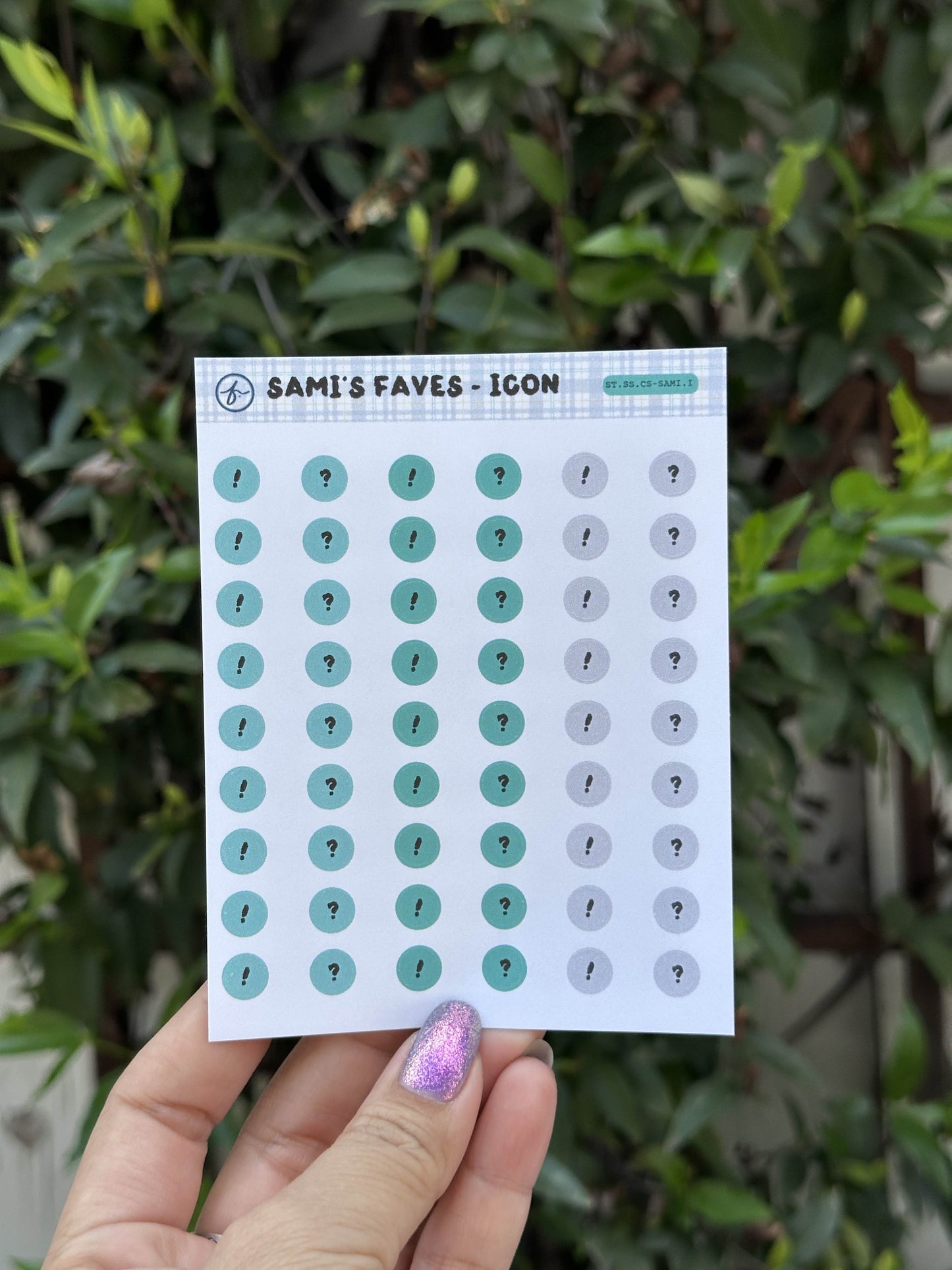 Paper Sticker Sheet Set — Color Shapes: Sami’s Faves | 3.5" x 4.25"