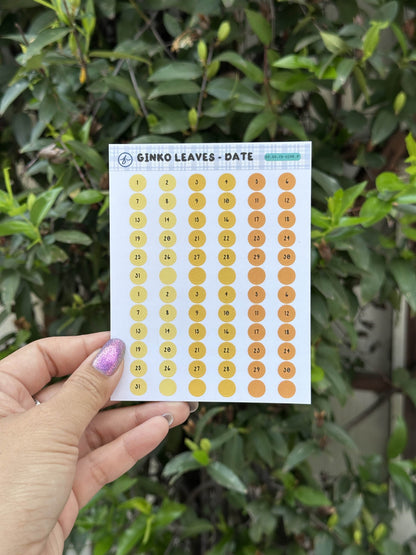 Paper Sticker Sheet Set — Color Shapes: Ginko Leaves | 3.5" x 4.25"