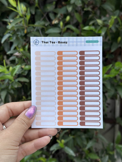 Paper Sticker Sheet Set — Color Shapes: Thai Tea | 3.5" x 4.25"