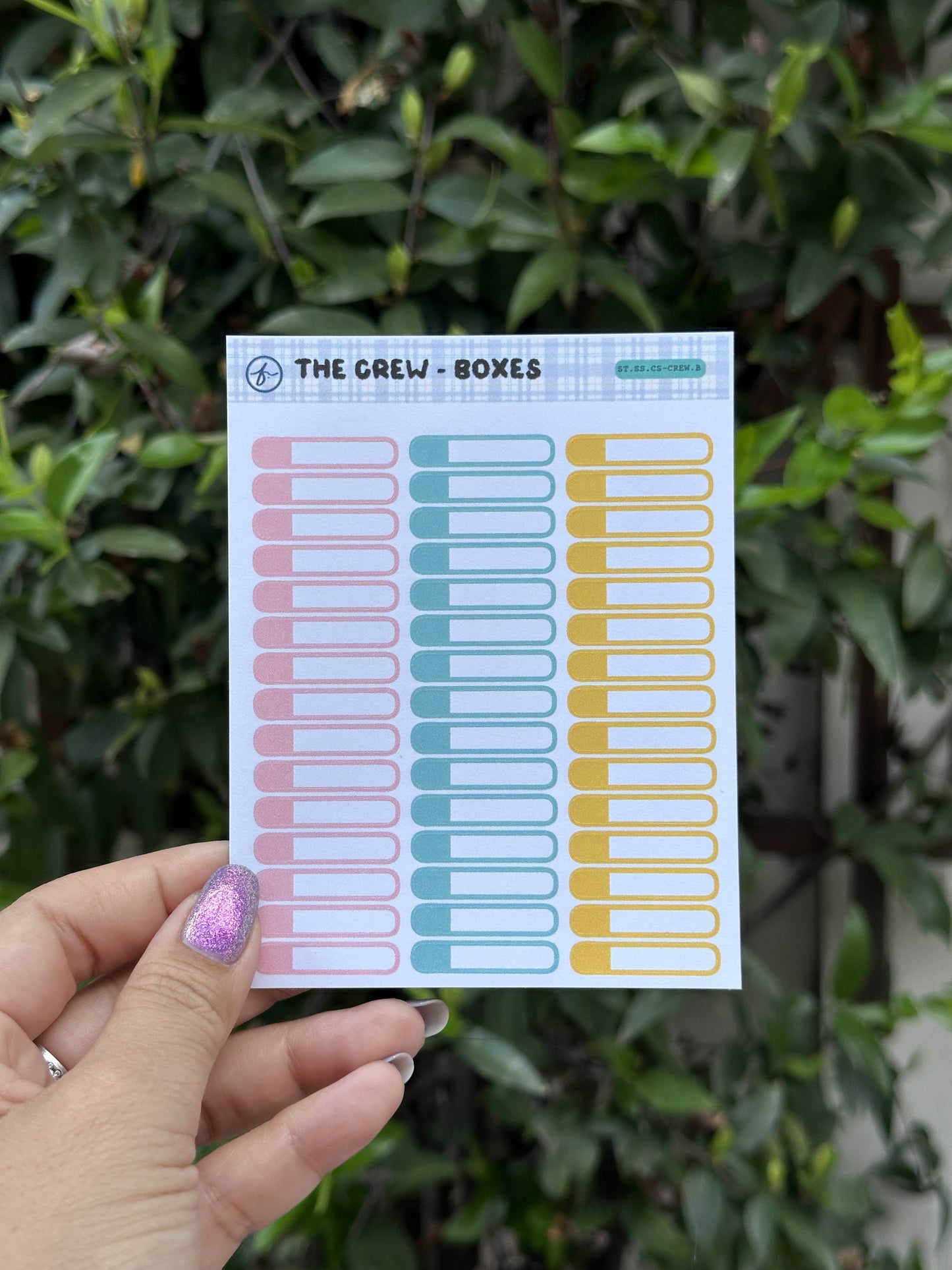 Paper Sticker Sheet Set — Color Shapes: The Crew | 3.5" x 4.25"