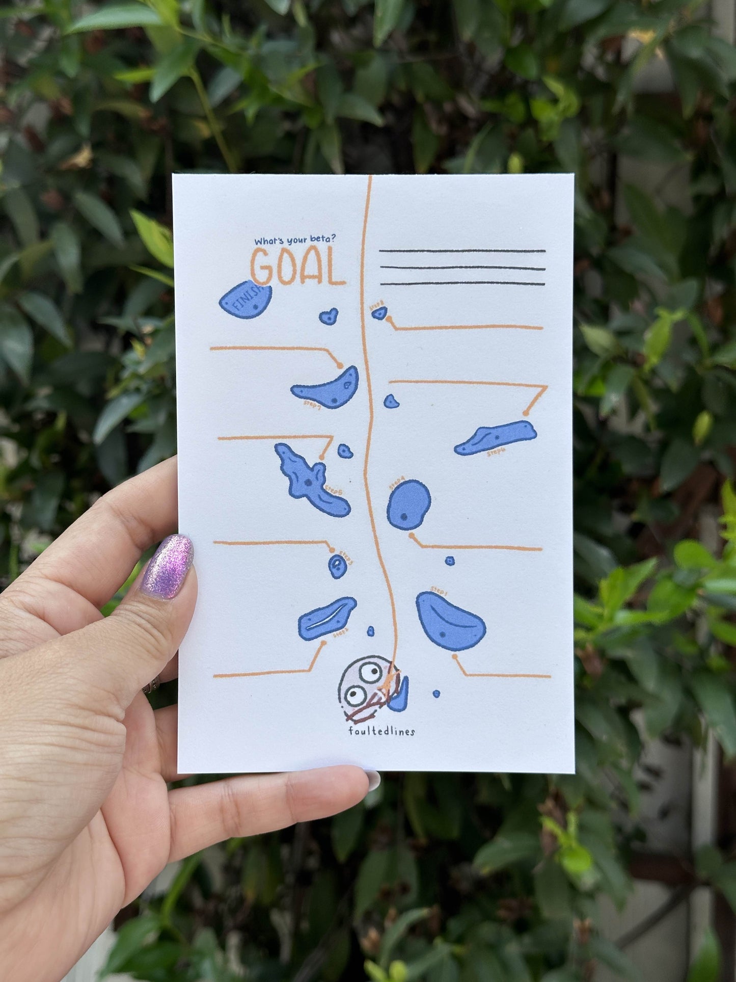 Climb with Jane: Goal Setting Beta -Medium (4x6 inch) Notepad-