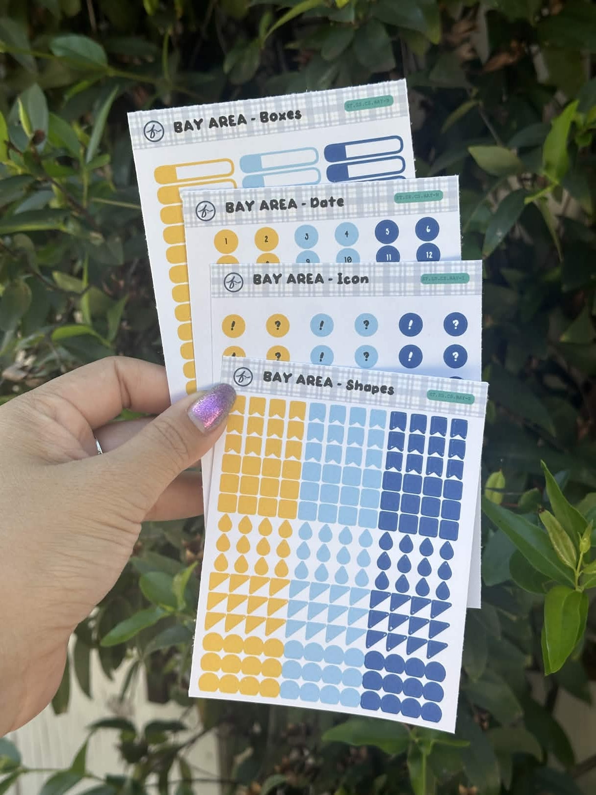 Paper Sticker Sheet Set — Color Shapes: Bay Area | 3.5" x 4.25"