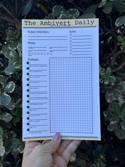 Planner Insert Notepad — Ambivert Daily | Large 5.5" x 8.5"
