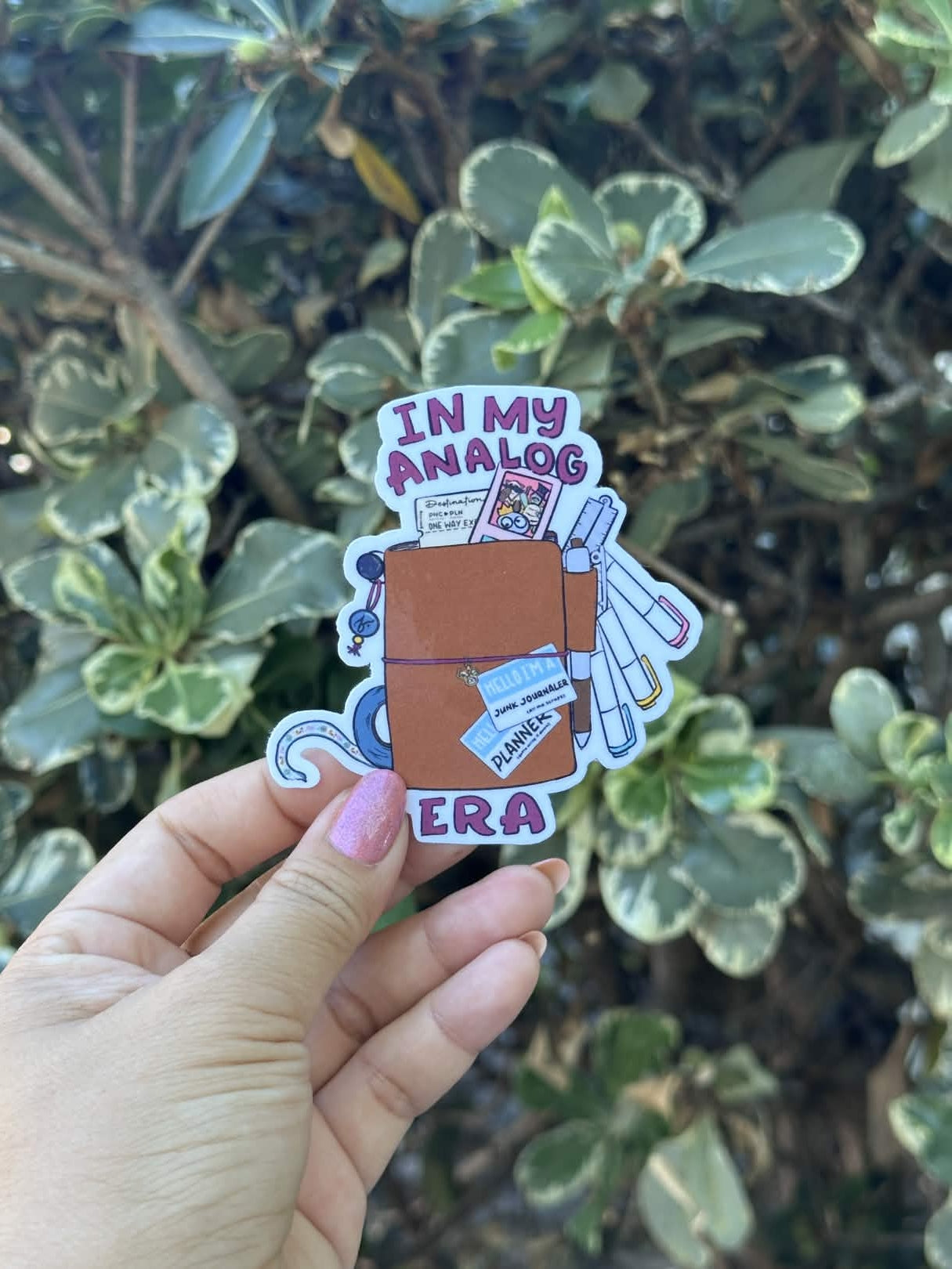 Waterproof Die-Cut Vinyl Sticker — In My Analog Era | 3.05" × 3.1"