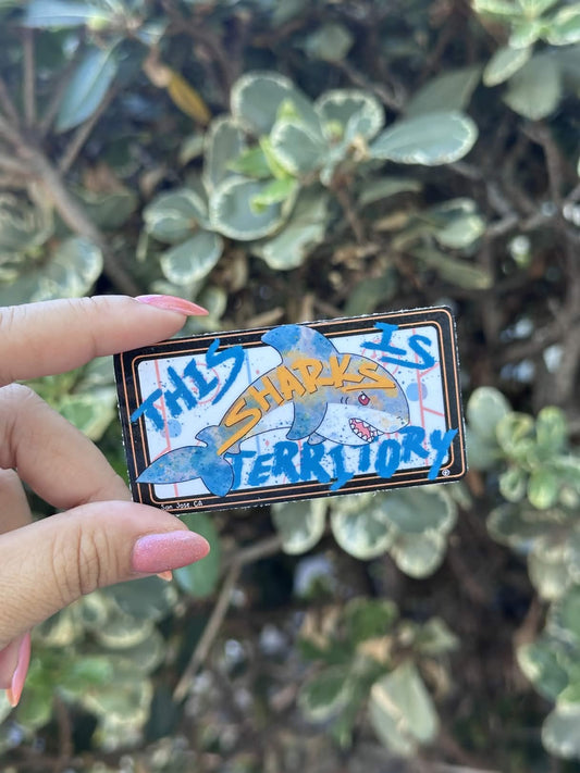 Waterproof Die-Cut Vinyl Sticker — This Is Sharks Territory