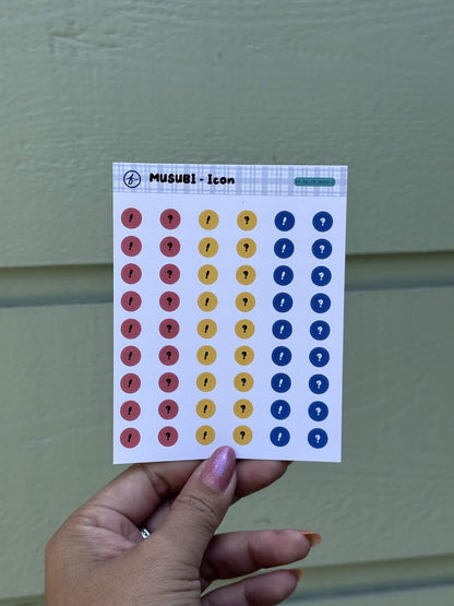 Paper Sticker Sheet Set — Color Shapes: Musubi | 3.5" x 4.25"