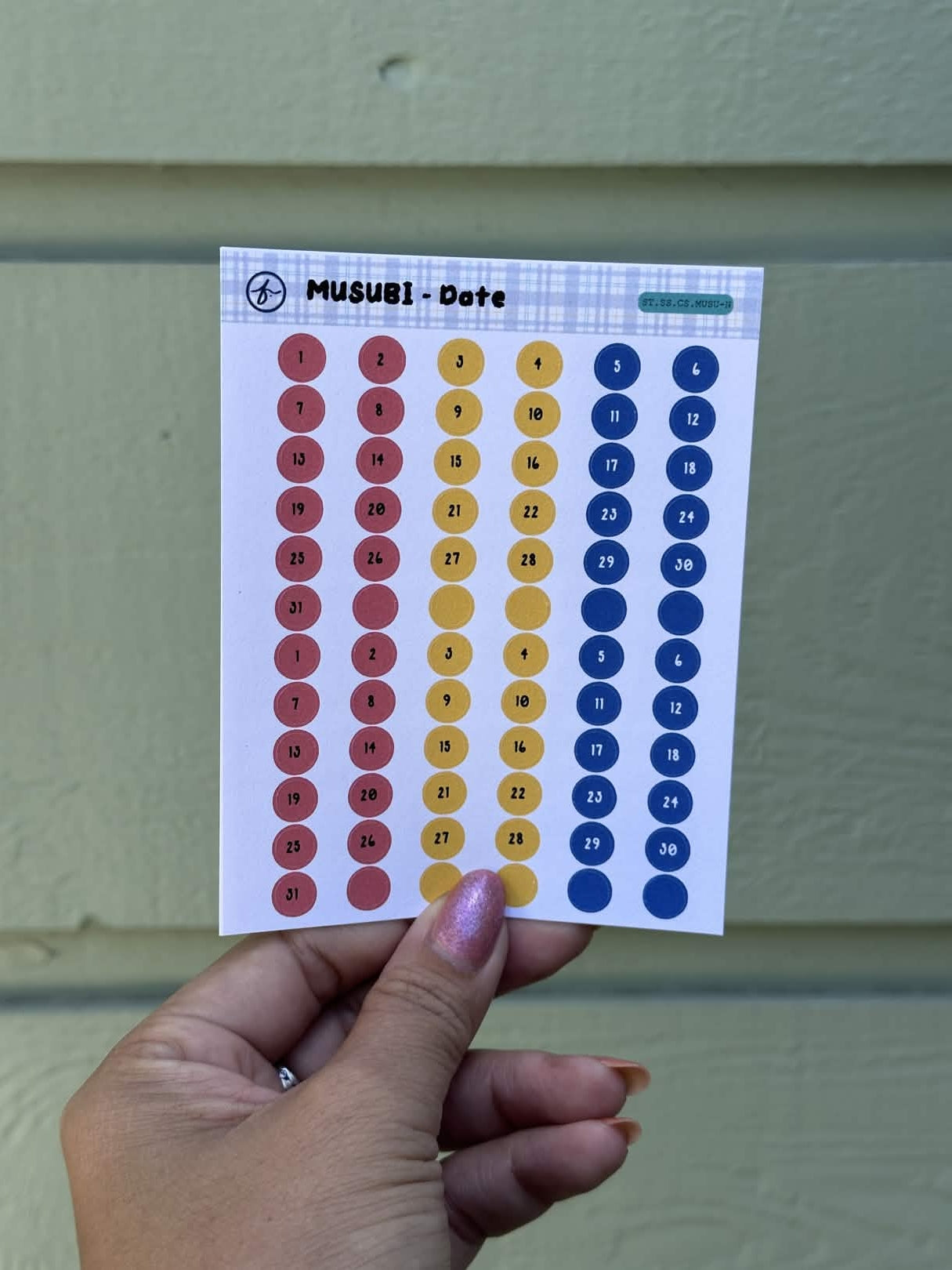 Paper Sticker Sheet Set — Color Shapes: Musubi | 3.5" x 4.25"
