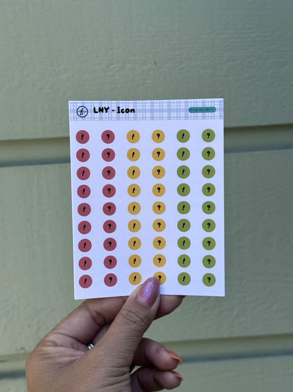 Paper Sticker Sheet Set — Color Shapes: Lunar New Year | 3.5" × 4.25"