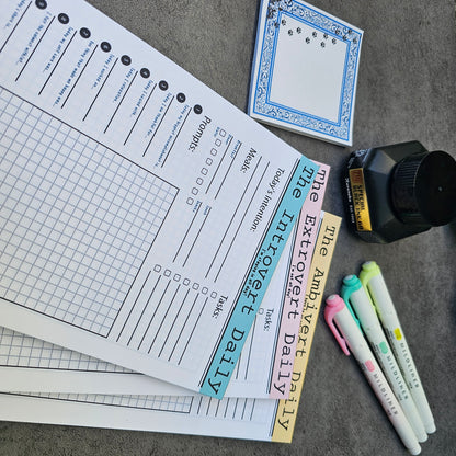 Planner Insert Notepad — The Daily Mix Pack | Half Letter 5.5" × 8.5"