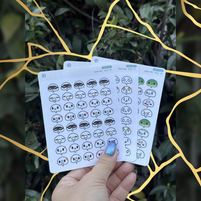 Paper Sticker Sheet — Emotional Bubbles: Gen-Ki Vol. 6 | 4.25" x 3.5"