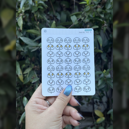 Paper Sticker Sheet — Emotional Bubbles: Gen-Ki Vol. 5 | 4.25" x 3.5"